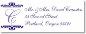 Name Doodles - Rectangle Address Labels/Stickers (Westbrook Iris)